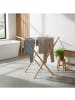 relaxdays Wäscheständer in Natur/ Weiß- (B)79 x (H)77 x (T)49 cm
