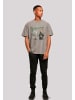 F4NT4STIC Oversize T-Shirt US National Parks Yellowstone Bear Playing Banjo in Asphalt