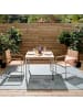 home24 Freischwinger TEAKLINE 2er-Set in Braun / Silber