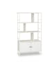 relaxdays Bücherregal in Weiß - (B)74 x (H)154,5 x (T)30 cm