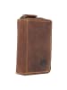 Greenburry Vintage Kreditkartenetui RFID Leder 7,5 cm in braun
