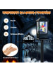 COSTWAY 155cm Halloween Straßenlampe Deko mit LED in Schwarz