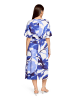Betty Barclay Sommerkleid mit Rundhalsausschnitt in Weiß/Blau