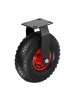 relaxdays Bockrolle in Schwarz/ Rot - 3.00-4