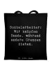 Mr. & Mrs. Panda Tote Bag Spruch Sozialarbeiterin Einheite knüpfen ... in Schwarz