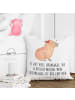 Mr. & Mrs. Panda Kissen Capybara Blume mit Spruch in Weiß