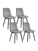 relaxdays 4 x Esszimmerstuhl in Grau - (B)43 x (H)86 x (T)53,5 cm