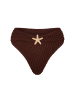 Moda Minx Bikinihose Starfish Scrunch High Waist Bikini Bottom in Coffee