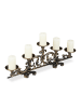 relaxdays Kerzenständer in Schwarz/Gold - (B)59x (H)20 x (T)9,5 cm