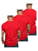 Amaci&Sons 3er-Pack T-Shirts 3. BELLEVUE in (3x Rot)