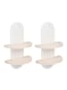 relaxdays 2 x Wandregal in Weiß/ Natur - (B)21,5 x (H)35 x (T)12 cm