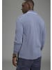 Delmao Langarm-Poloshirt in grau