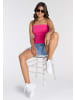 Laura Scott Bandeautop in pink+orange