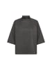 soyaconcept SC-HEIKA 1 Bluse mit hohem Kragen und Strukturdruck in Phantom Melange