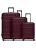 Redolz Essentials 11 4 Rollen Kofferset 3-teilig mit Dehnfalte in burgundy