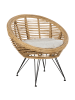 Beliani Gartenstuhl MARATEA in /Schwarz/Beige - (W) 85 x (H) 85 x (L) 85 cm