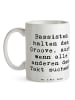 Mr. & Mrs. Panda Kaffeebecher Spruch Bassgitarre Groove mit Spruch in Weiß