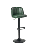 Beliani Drehhocker VLORE in Grün/Schwarz - (W) 45 x (H) 82 x (L) 46 cm