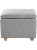 Beliani Pouf FERNDALE in Grau/Braun - (W) 60 x (H) 46 x (L) 60 cm