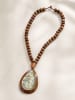 collezione alessandro Lange Kette " Luna " in braun