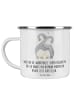 Mr. & Mrs. Panda Emaille Tasse 7. Hochzeitstag Kupferhochzeit mi... in Weiß