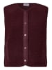 Cecil NOS Solid Matmix Teddy Vest in Red Wine