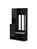ABRIHOME Multifunktionale Schuhschrank mit Bank und Stauraum in Schwarz