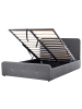 Beliani Doppelbett RENNES in Grau/Schwarz - (W) 150 x (H) 98 x (L) 217 cm