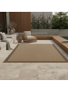 KADIMA DESIGN Flachgewebeteppich Jute-Optik Natur Bordüre Waschbar