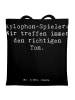 Mr. & Mrs. Panda Tragetasche Xylophon Melodie mit Spruch in Schwarz