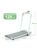 ABRIHOME Laufband in Grün 2-in-1 klappbar 120 kg mit APP für Heimbüro