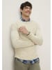 Man's World Rundhalspullover in beige melange