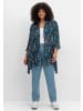 sheego Longbluse in tiefblau-bedruckt