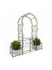 relaxdays Rosenbogen "Portal" in Schwarz - (B)202 x (H)220 x (T)50 cm