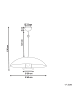 Beliani Pendelleuchten AGRANI in Messing - (W) 60 x (H) 150 x (L) 60 cm