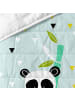 Happy Friday Panda garden blue Tagesdecke