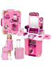 Wisam Schminktisch-Make-up-Set im Koffer, Zubehör 2 in 1, Rosa