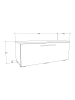 ebuy24 TV Tisch ArilaL 13 Anthrazit 95 x 40 cm