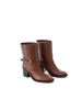 Burberry Braun Leder Knöchel Stiefel