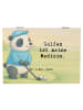 Mr. & Mrs. Panda Holzkiste Panda Golfen Design mit Spruch in Weiß