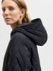 SELECTED FEMME Longline Steppjacke Leicht Wattierter Übergangsmantel SLFNORA in Schwarz