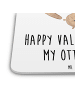 Mr. & Mrs. Panda Glasuntersetzer Otter Valentine mit Spruch in Weiß