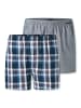 Schiesser Boxershorts Web in Blau / grau
