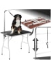 tectake Trimmtisch  Belastbarkeit 60 kg, schwarz/weiß