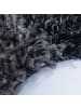 KADIMA DESIGN Teppich Hochflor Shaggy Waschbar Karo RHEIN Strapazierfähig in Schwarz
