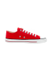 ethletic Sneaker Fair Trainer White Cap Lo Cut in cranberry red just white