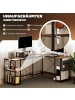 HOMCOM L-förmiger Schreibtisch in Rustikal-Braun 168L x 120B x 90H cm