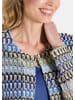GOLDNER Kurzgröße:  Langarm Spitzenjacke aus Jersey in blau / stein / gemustert