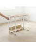relaxdays Schreibtisch "klappbar" in Natur/ Weiß - (B)60 x (H)75 x (T)50 cm