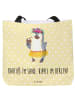 Mr. & Mrs. Panda Shopper Sommer Hippie mit Spruch in Gelb Pastell